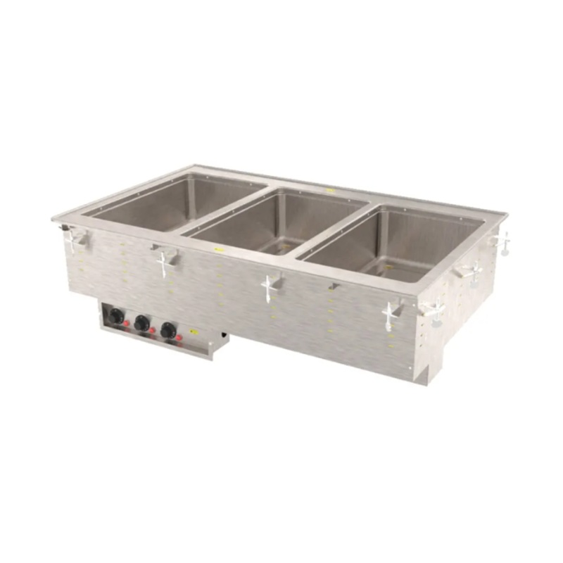 Vollrath 3640501 Drop-In Hot Food Well w/ (3) Full Size Pan Capacity, 208 240v/1ph