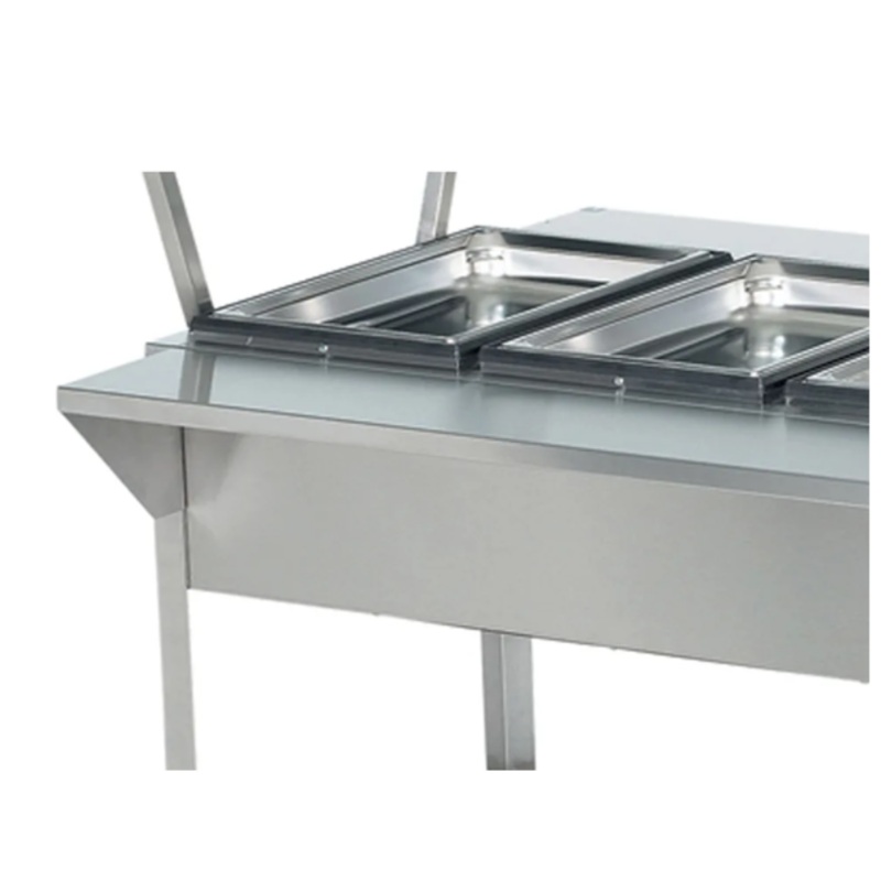 Vollrath 38094 61 1/4" Customer Side Plate Rest - 61 1/4" x 8" x 1", Stainless