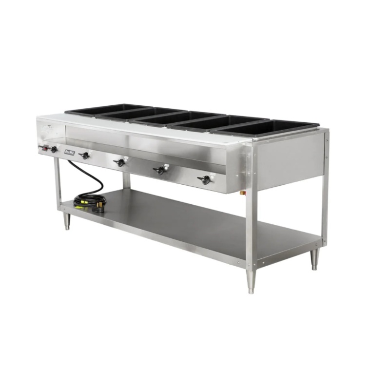 Vollrath 38105 76" Hot Food Table w/ (5) Wells & Cutting Board, 120v
