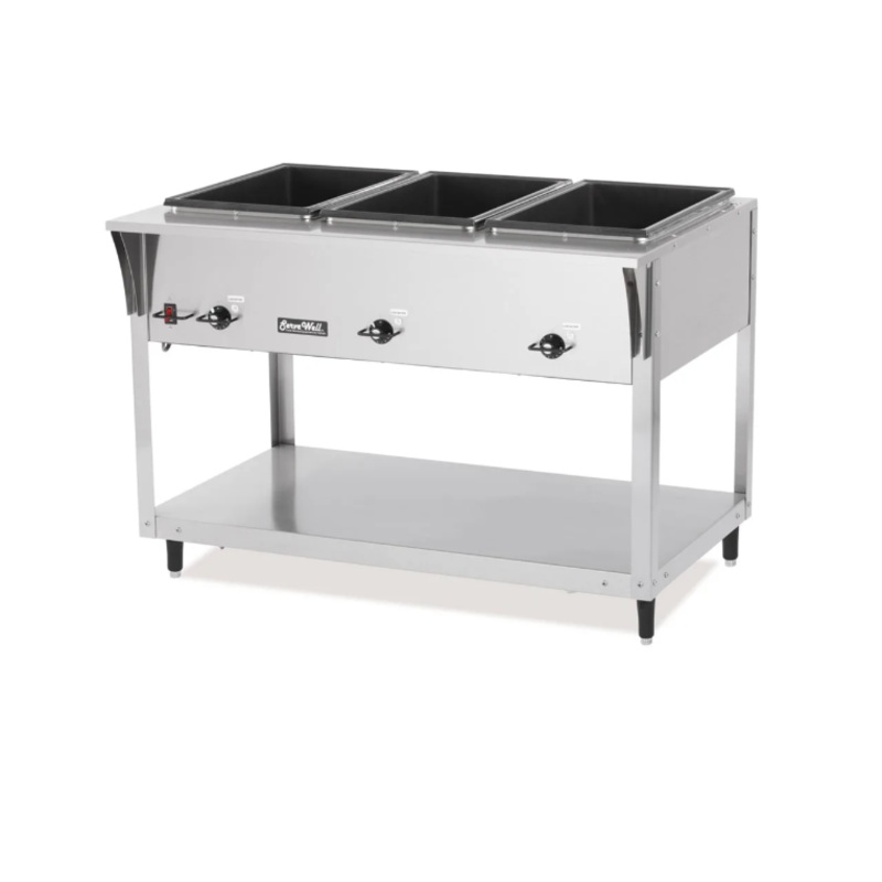 Vollrath 38217 46" Hot Food Table w/ (3) Wells & Undershelf, 208 240v/1ph