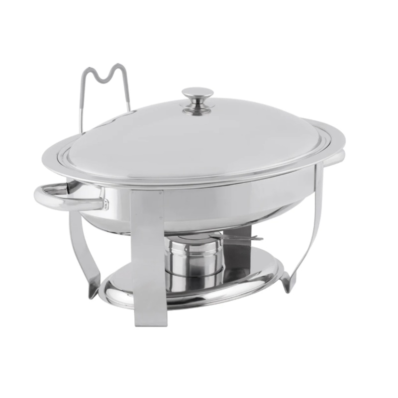 Vollrath 46500 Oval Chafer w/ Lift-off Lid & Chafing Fuel Heat