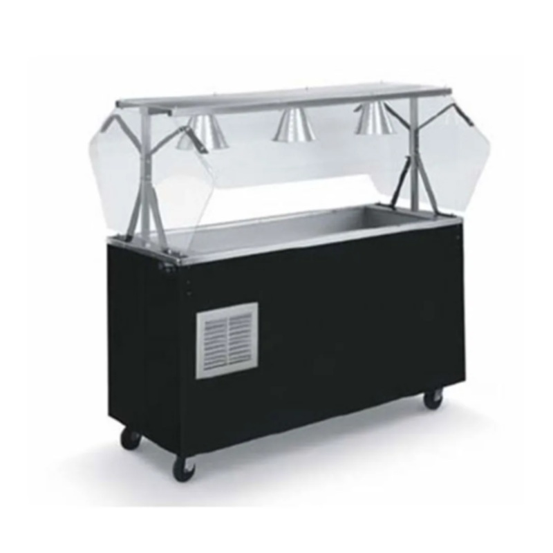 Vollrath R38713 46" Affordable Portable Cold Food Bar - (3) Pan Capacity, Floor Model, Black