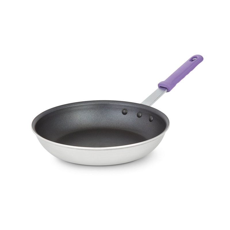 Vollrath T401080 Wear-Ever Aluminum Fry Pan with Silicone Handle 10" - 6/Case