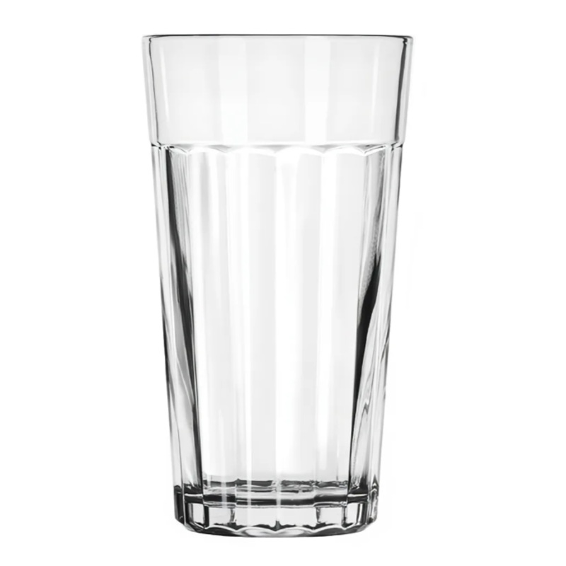 Libbey 15642 16 oz DuraTuff Paneled Glass Tumbler