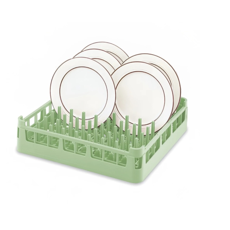 Vollrath 5267210 Dishwasher Plate Rack - Full Size, 19 3/4x19 3/4" Green - 6ea/Case