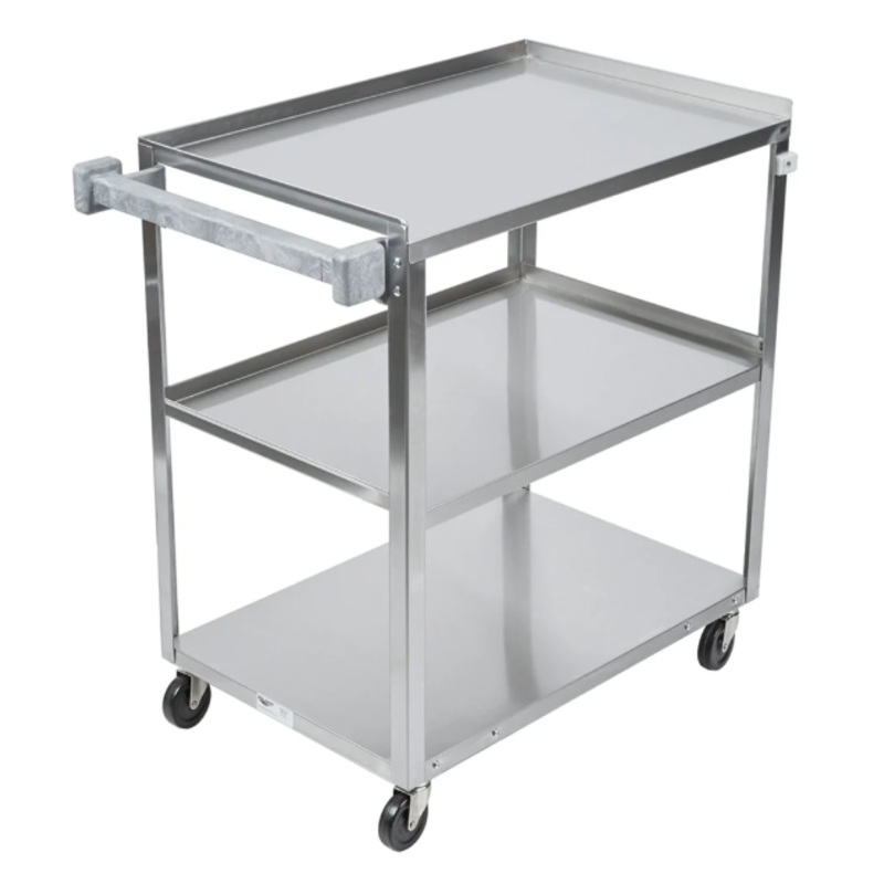 Vollrath 97126 3 Level Stainless Utility Cart w/ 400 lb Capacity, Raised Ledges