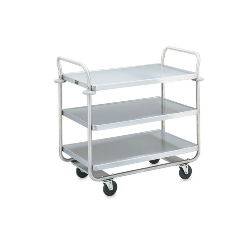 Vollrath 97168 3 Level Stainless Utility Cart w/ 500 lb Capacity, Raised Ledges