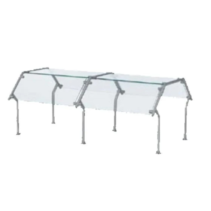 Vollrath CB98638 Contemporary Breath Guard Double-sided Buffet 3/8" Thick Tempered Glass With Polished Ends