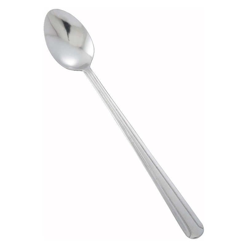 Winco 0001-02 Dominion 18/0 Stainless Steel Medium Weight Iced Tea Spoon 7-7/8" - 600/Case