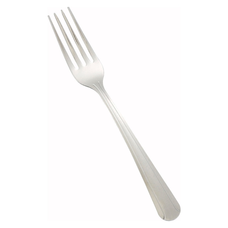 Winco 0001-05 Dominion 18/0 Stainless Steel Medium Weight Dinner Fork 7-1/8" - 600/Case