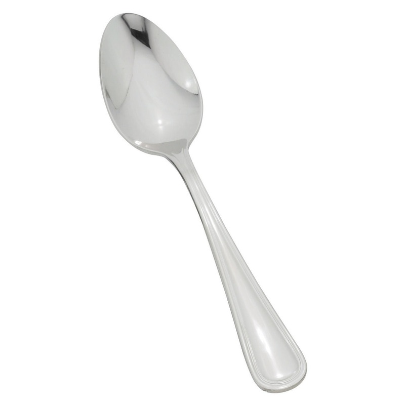 Winco 0030-01 Shangarila 18/8 Stainless Steel Extra Heavy Weight Teaspoon 6" - 300/Case