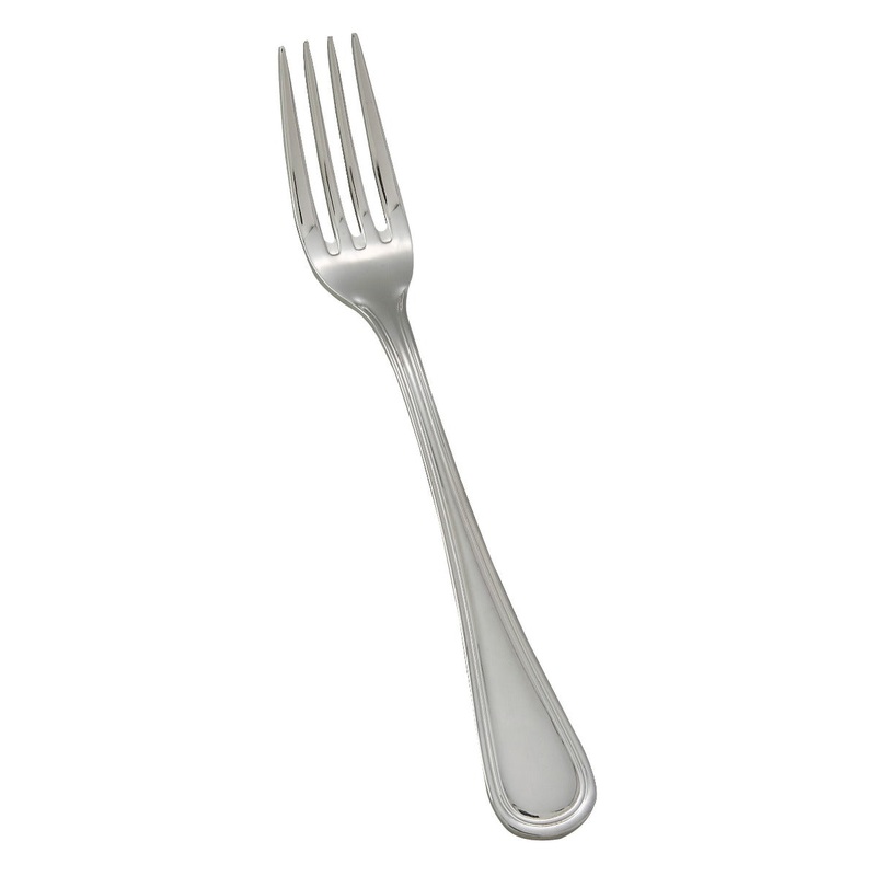 Winco 0030-05 Shangarila 18/8 Stainless Steel Extra Heavy Weight Dinner Fork 7-1/4" - 300/Case