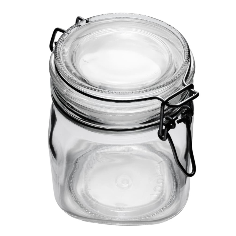 Libbey 17209925 25 1/4 oz Glass Jar - Clamp Lid, Large Opening, Rubber Seal