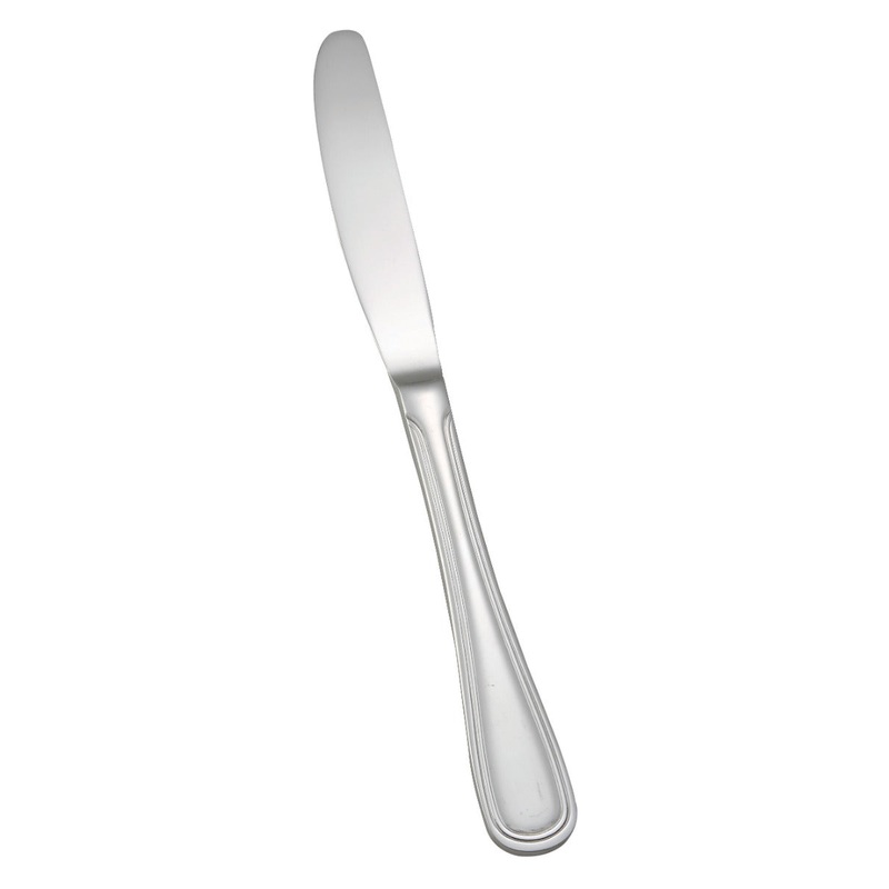 Winco 0030-18 Shangarila 18/8 Stainless Steel Extra Heavy Weight European Table Knife 9-3/4" - 180/Case