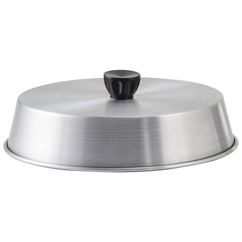 Winco ADBC-9 Aluminum Round Grill Basting Cover with Bakelite Handle 9" - 12/Case