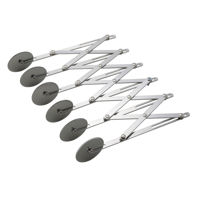 Winco ADD-6 Stainless Steel 6 Wheel Adjustable Dough Divider / Pastry Cutter - 36/Case