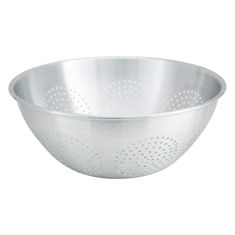 Winco ALO-12 Aluminum Chinese Colander 12 qt. - 12/Case