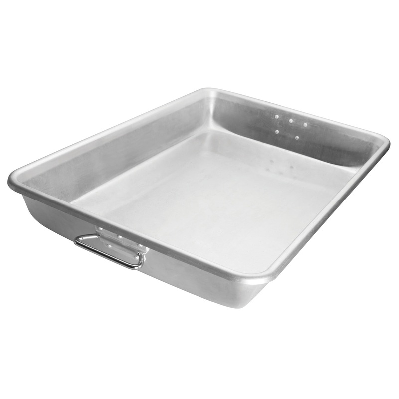 Winco ALRP-1826H Aluminum Bake / Roast Pan with Handles 25-3/4" x 17-3/4" x 3-1/2"Deep - 3/Case