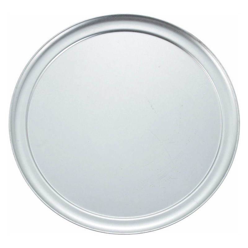 Winco APZT-14 Aluminum Round Wide Rim Pizza Pan 14" - 12/Case