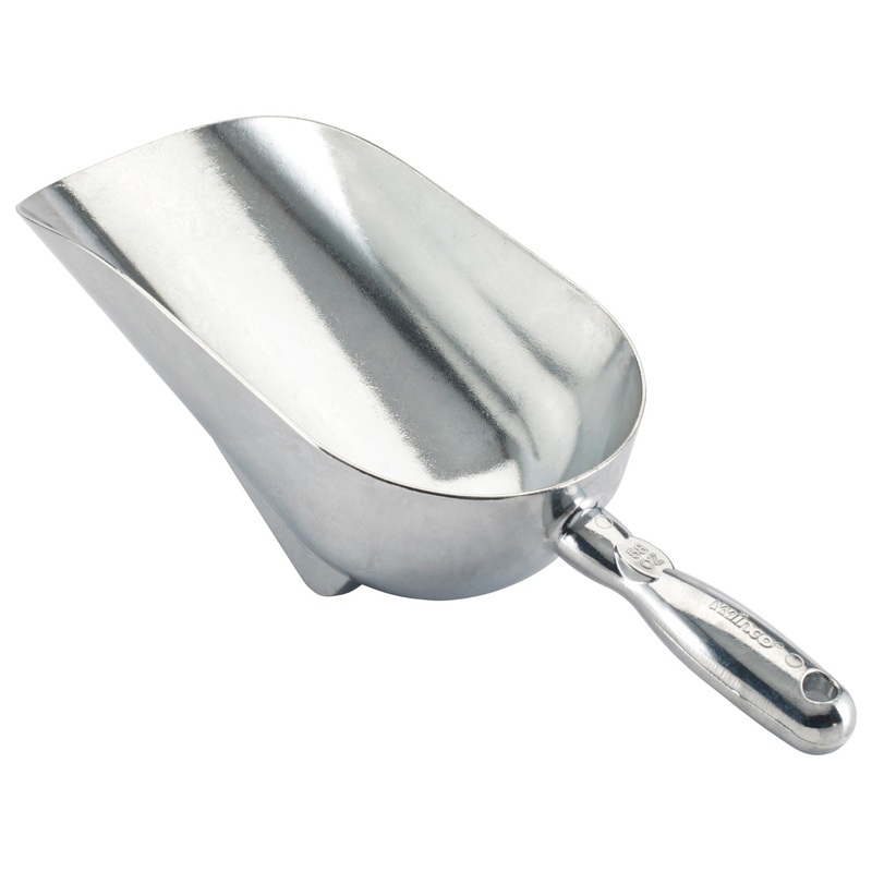Winco AS-58 Aluminum Scoop with Stabilizing Feet 58 oz. - 36/Case