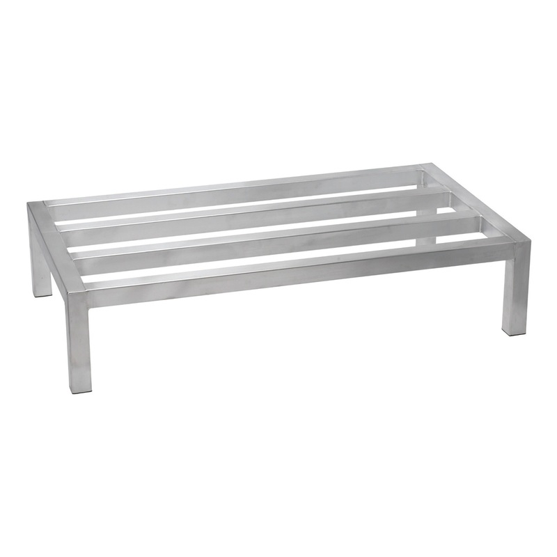 Winco ASDR-2048 Tubular Aluminum Stationary Dunnage Rack 20" x 48" x 8"H - 1500 lb. Capacity - 6/Case