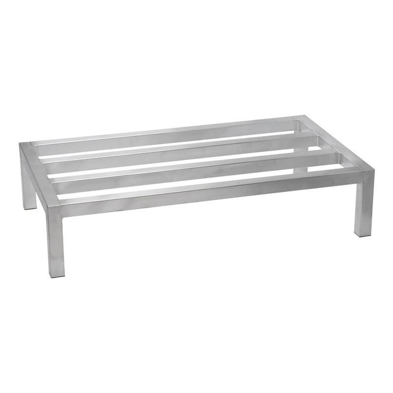Winco ASDR-2060 Tubular Aluminum Stationary Dunnage Rack 20" x 60" x 8"H - 1200 lb. Capacity - 6/Case