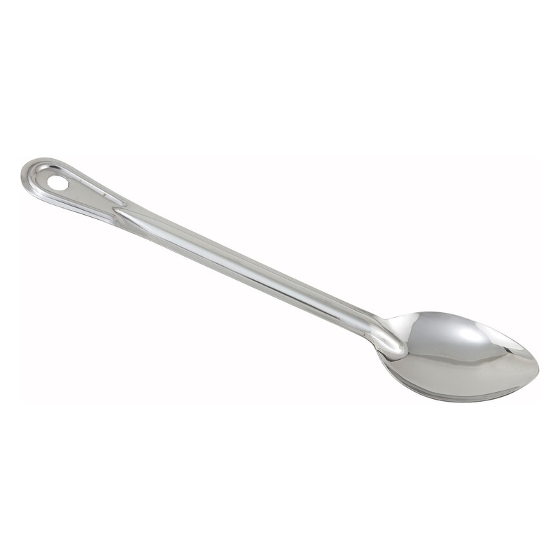 Winco BSOT-15 Stainless Steel Solid Basting Spoon 15" - 144/Case