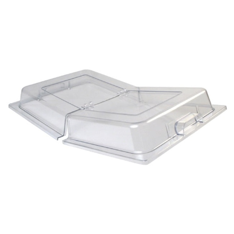 Winco C-DPFH Polycarbonate Steam Table / Poly Food Pan Hinged Dome Cover - Full Size - 12/Case