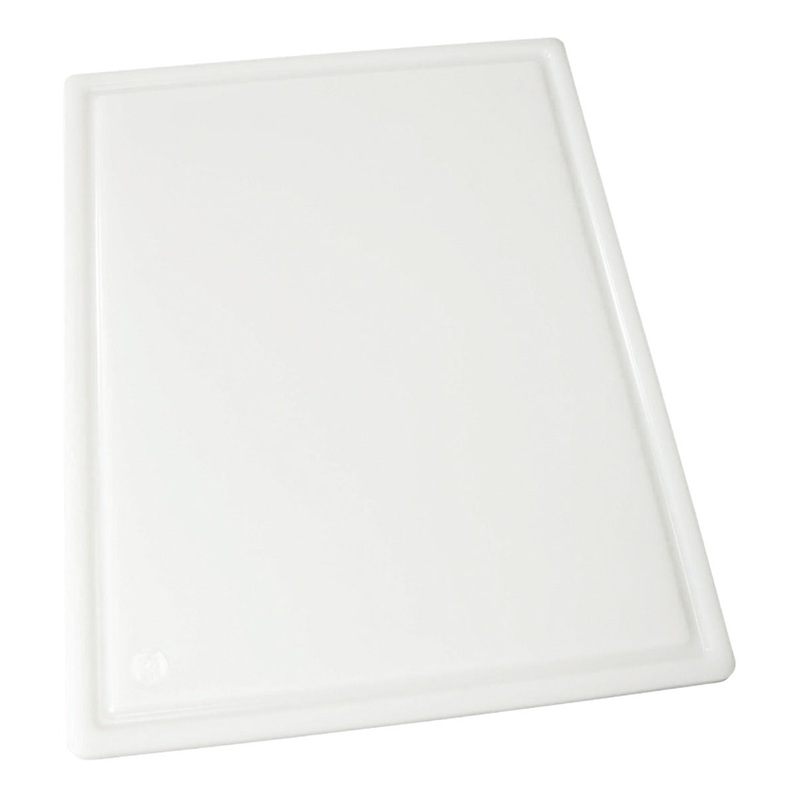 Winco CBI-1520 High-Density Plastic Grooved Cutting Board 15" x 20" x 1/2" - White - 6/Case
