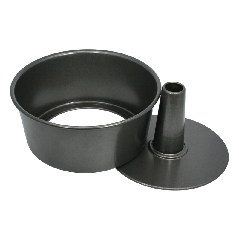 Winco CCP-10A Non-Stick Aluminized Carbon Steel Angel Food Cake Pan with Removable Bottom 10" dia. x 5"H - 6/Case
