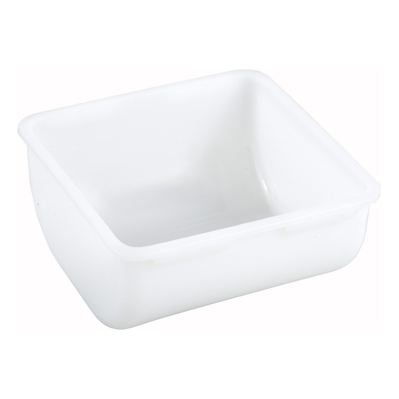 Winco CDP-1Q Plastic 1 Quart Condiment Holder Insert - White - 12/Case