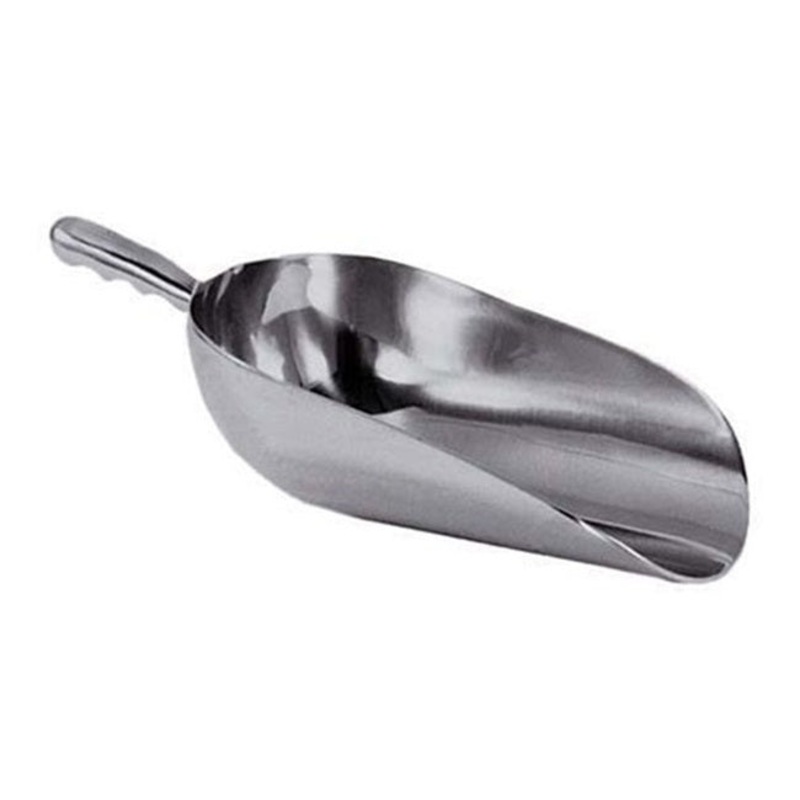 Adcraft ALS-8 Heavy-Duty Cast Aluminum Scoop with Contoured Handle 24 oz.  - 60/Case