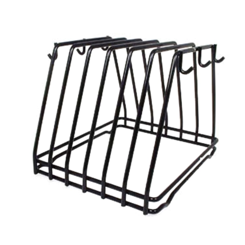 Adcraft CBR-6BK Cutting Board Rack 6 Slot With 6 Accessory Hooks - 3ea/Case