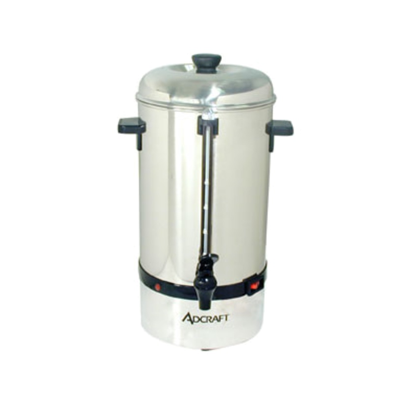 Adcraft CP-100 Coffee Percolator 100 Cup Capacity Automatic Temperature Control