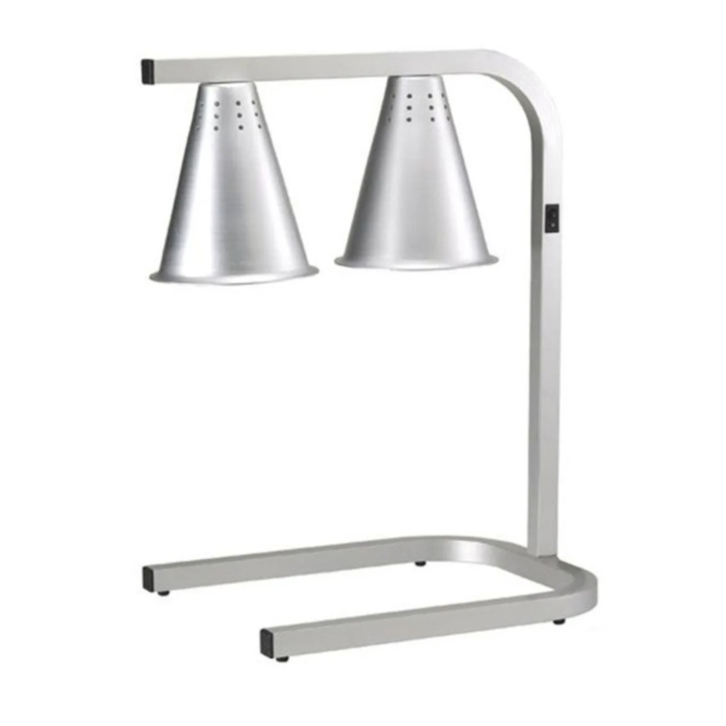 Adcraft HL-2 2 Bulb Heat Lamp w/ Adjustable Arm, Aluminum, 120v