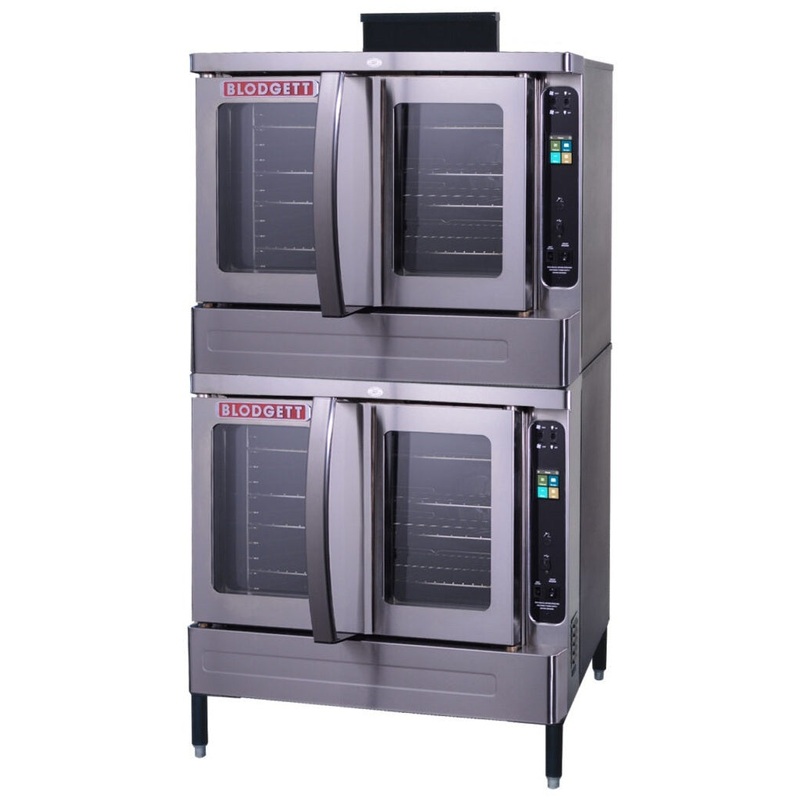 Blodgett DFG-200 DBL Double-Deck Full Size Bakery Depth Dual Flow Natural Gas Convection Oven - 120,000 BTU