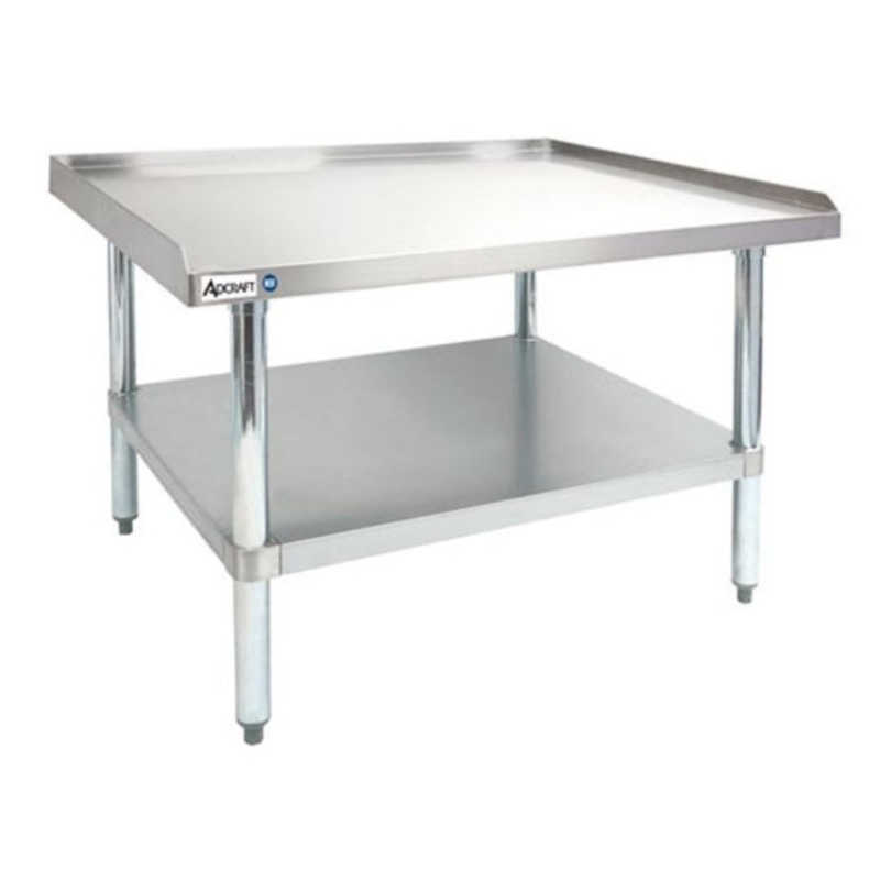 Culitek ESS-3024 Stainless Steel Equipment Stand with Adjustable Stainless Steel Undershelf and Legs 24"W x 30"D x 24"H