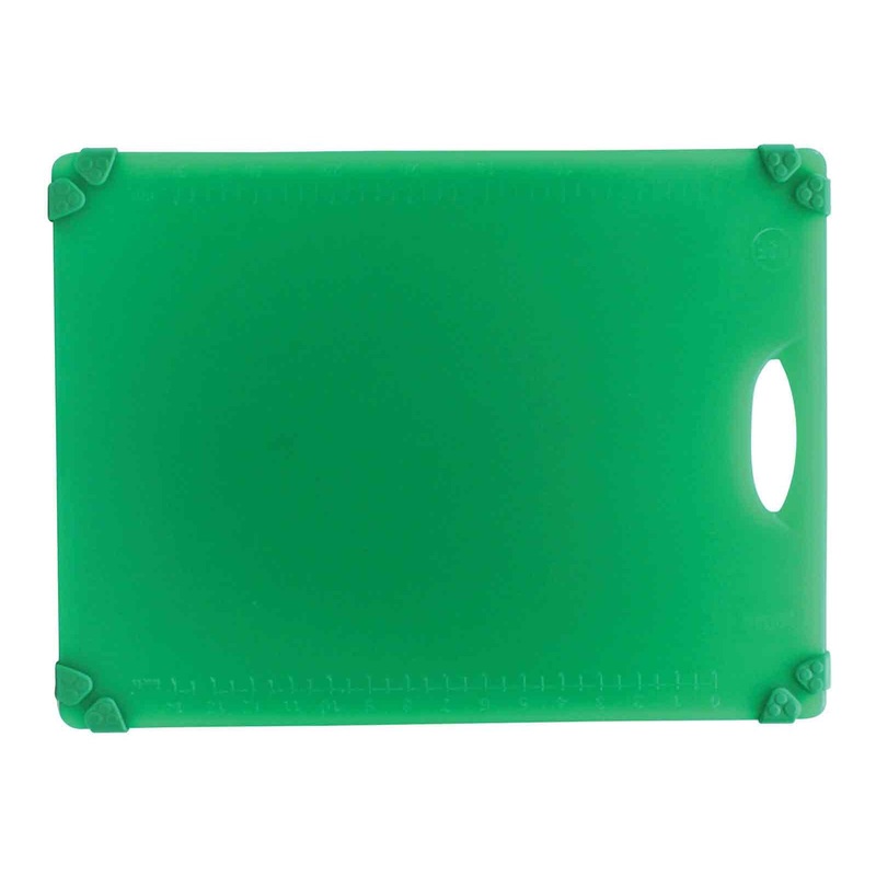 TableCraft CBG1520AGN Grippy Polypropylene Cutting Board with Anti-Slip Grips 15" x 20" x 1/2" - Green - 6/Case