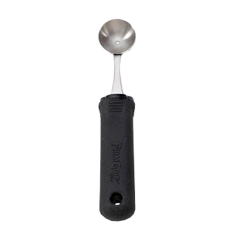 TableCraft E5605 FirmGrip Stainless Steel Melon Baller with Black Ergonomic Soft Grip Handle 1-1/8" x 1" x 6-1/2" - 12/Case