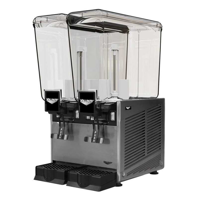 Vollrath VBBE2-37-S Premix Refrigerated Beverage Dispenser with (2) 5.28 gal. Bowls and Stirring Paddle Circulation