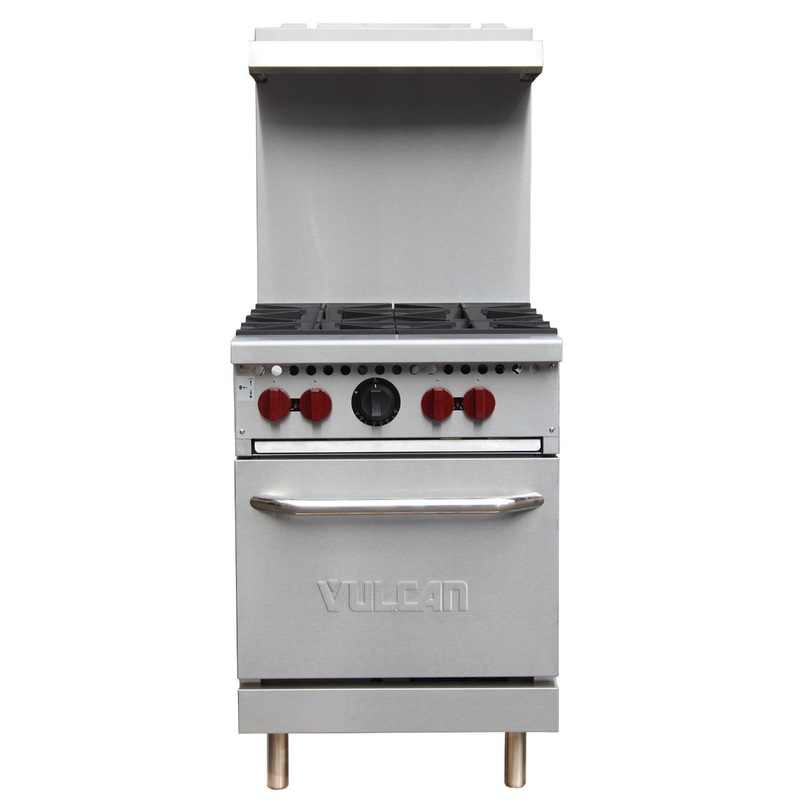 Vulcan SX24-4BP 24" 4 Burner Gas Range w/ Space Saver Oven, Liquid Propane