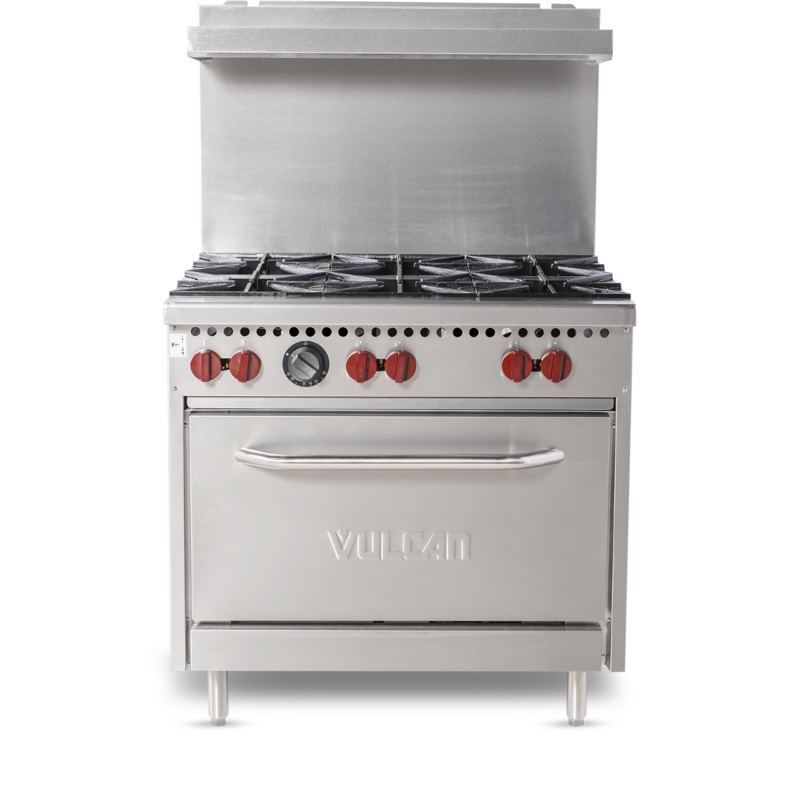 Vulcan SX60-10B 60" 10 Burner Gas Range w/ (2) Standard Ovens, Liquid Propane