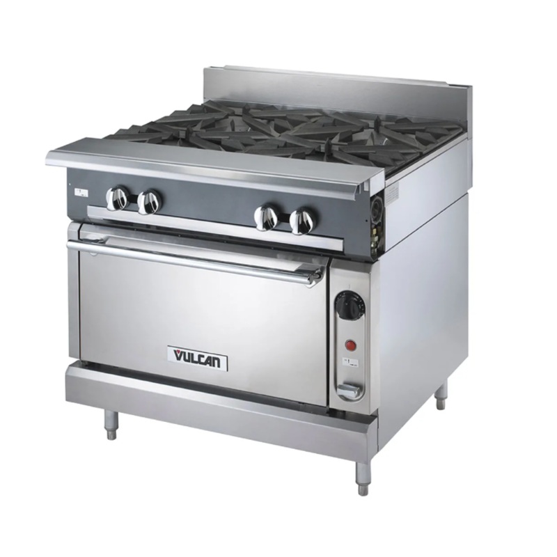 Vulcan V4B36C 36" 4 Burner Gas Range w/ Convection Oven, Natural Gas