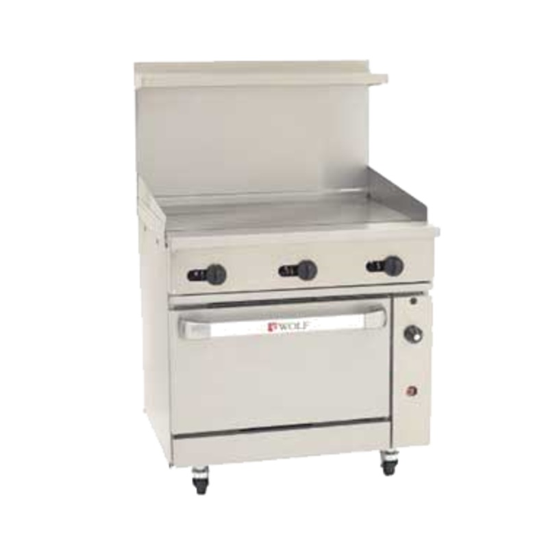 Wolf C36C-36G 36" Gas Range w/ Full Griddle & Convection Oven, Natural Gas