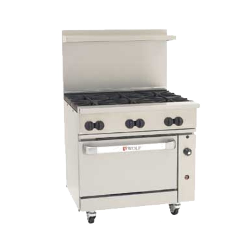 Wolf C36C-6B 36" 6 Burner Gas Range w/ Convection Oven, Natural Gas