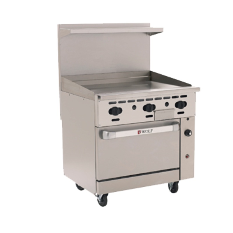 Wolf C36S-36G 36" Gas Range w/ Full Griddle & Standard Oven, Natural Gas