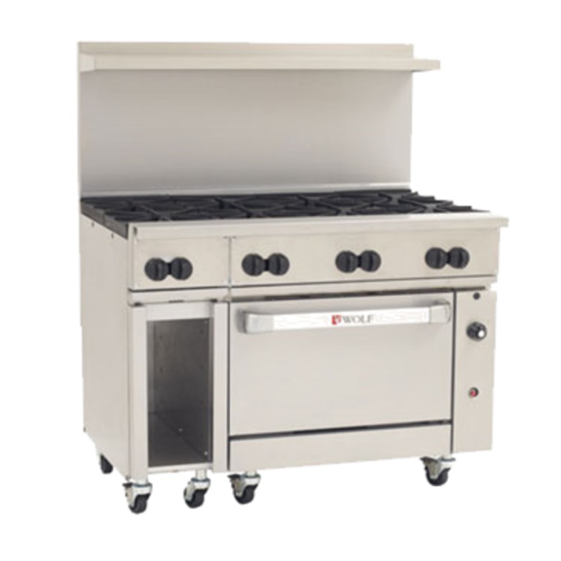 Wolf C48S-8B 48" 8 Burner Gas Range w/ Standard Oven, Natural Gas