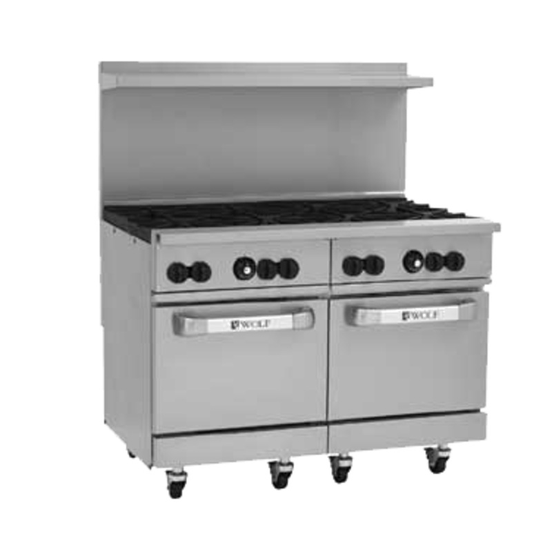 Wolf C48SS-8B 48" 8 Burner Gas Range w/ (2) Standard Ovens, Natural Gas