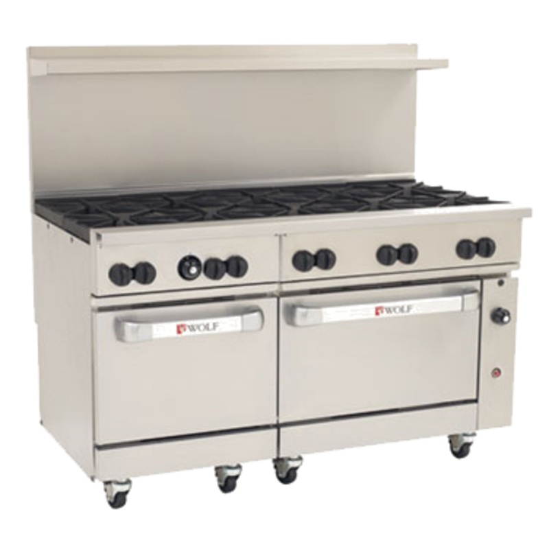 Wolf C60SC-10B 60" 10 Burner Gas Range w/ Standard & Convection Oven, Natural Gas