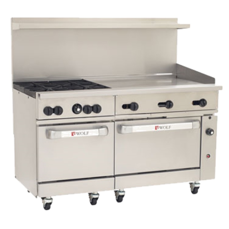 Wolf C60SC-4B36G 60" 4 Burner Gas Range w/ Standard & Convection Oven, Natural Gas